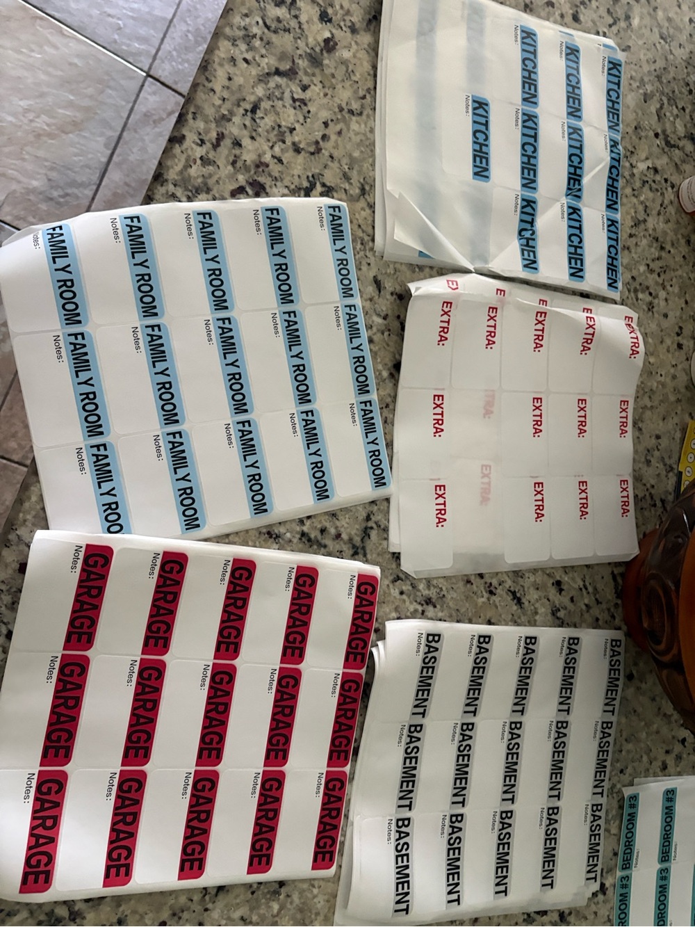 Color coded moving/packing stickers - Picture 5 of 5